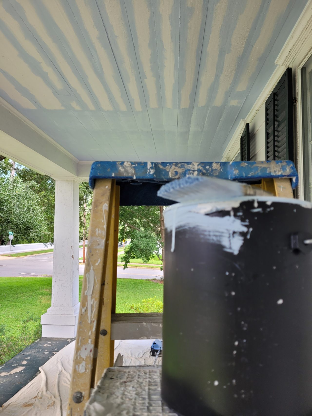 Painting the Porch Ceiling Sky Blue Myth or Magic? Historic Quincy